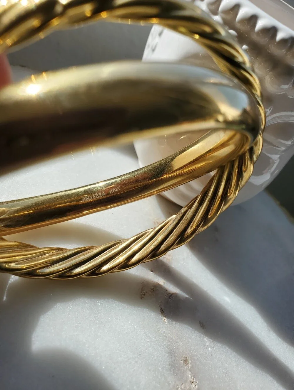 Bellezza ITALY Twist Bangle Bracelet